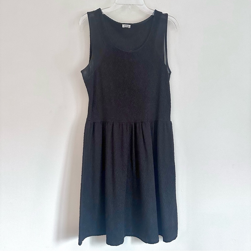 Pimkie Black Fit & Flare Pleated Skater Dress, Size S/M